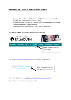 How to book out a laptop at Tremough using Connect...