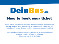 How to book your ticket