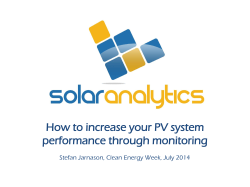 How to increase your PV system performance through monitoring