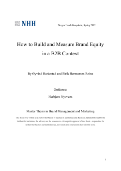 How to Build and Measure Brand Equity in a B2B Context