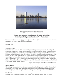 Sluggo’s Guide to Boston