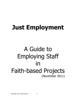 Just Employment A Guide to Employing Staff
