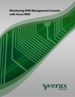 Monitoring IPMI Management Console with Verax NMS