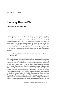 Learning How to Die Lessons from My Son  .