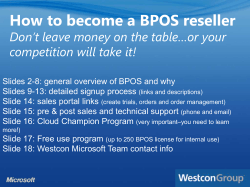 How to become a BPOS reseller competition will take it!
