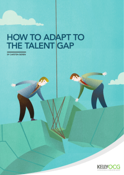 HOW TO ADAPT TO THE TALENT GAP BY CARSTEN GIEREN