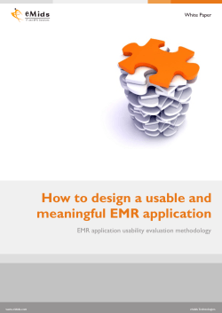 How to design a usable and meaningful EMR application White Paper