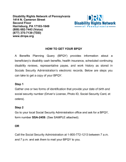 Disability Rights Network of Pennsylvania 1414 N. Cameron Street Second Floor