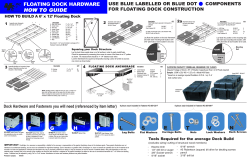 FLOATING DOCK HARDWARE HOW TO GUIDE