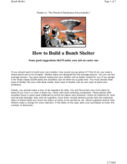 How to Build a Bomb Shelter Page 1 of 7