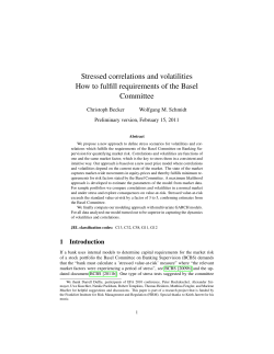 Stressed correlations and volatilities How to fulfill requirements of the Basel Committee