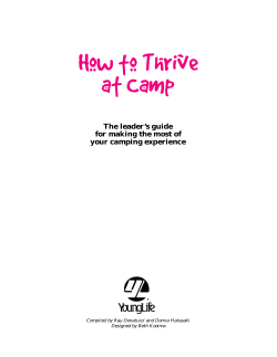 How to Thrive at Camp The leader’s guide for making the most of