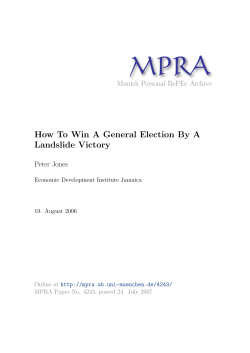 How To Win A General Election By A Landslide Victory Peter Jones