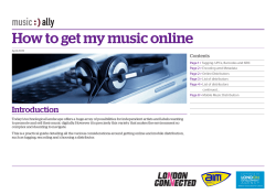 How to get my music online Contents