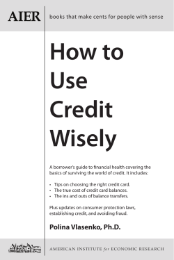 How to Use Credit Wisely
