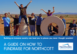 A GUIDE ON HOW TO FUNDRAISE FOR NORTHCOTT