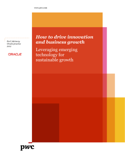 How to drive innovation and business growth Leveraging emerging