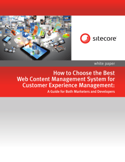 How to Choose the Best Web Content Management System for white paper