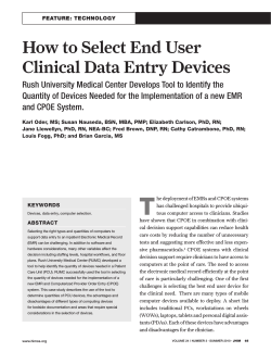 How to Select End User Clinical Data Entry Devices