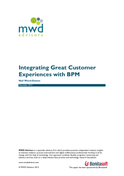 mwd Integrating Great Customer Experiences with BPM