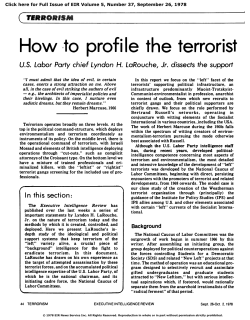 How ·to  profi Ie  the  terrorist