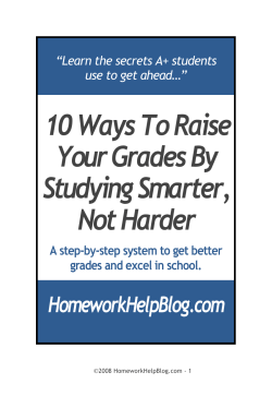 10 Ways To Raise Your Grades By Studying Smarter,