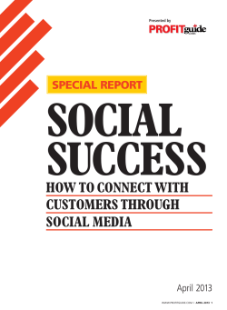 social success How to connect witH customers tHrougH