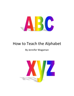 How to Teach the Alphabet By Jennifer Wagaman
