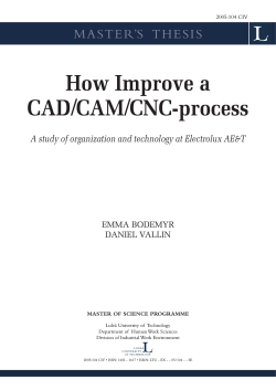 How Improve a CAD/CAM/CNC-process