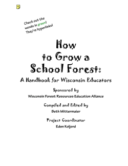 How to Grow a School Forest: A Handbook for Wisconsin Educators