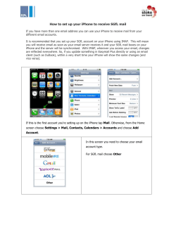 How to set up your iPhone to receive SGfL mail
