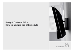 Bang &amp; Olufsen BtB – How to update the BtB module
