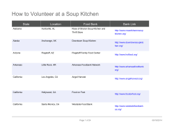 How to Volunteer at a Soup Kitchen State Location Food Bank