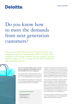 Do you know how to meet the demands from next generation customers?