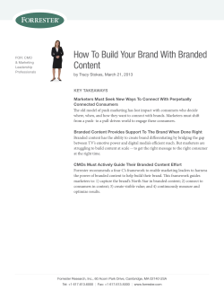 How To Build Your Brand With Branded Content