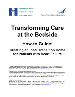 Transforming Care at the Bedside How-to Guide: