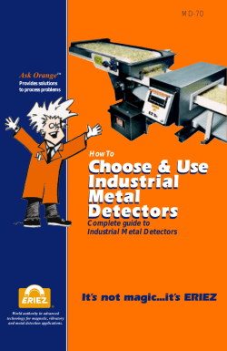 Choose &amp; Use Industrial Metal Detectors