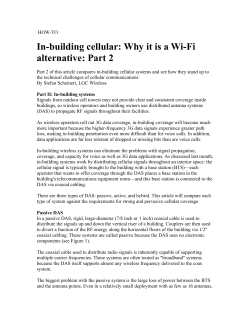In-building cellular: Why it is a Wi-Fi alternative: Part 2