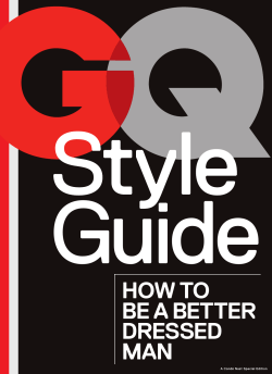 Guide HOW TO BE A BETTER DRESSED