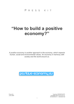 “How to build a positive economy?”  P