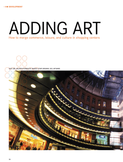 aDDinG art DEVELOPMENT text: mr. valentin kennDler, imaGes: stary Browar, ses, artware