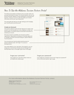 How To Use the Alabama Tourism Partner Portal Alabama Tourism Partners