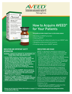 How to Acquire AVEED  for Your Patients ®