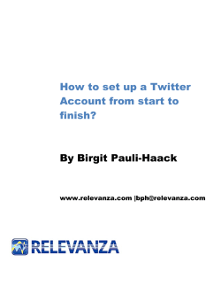 How to set up a Twitter Account from start to finish?