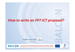 How to write an FP7 ICT proposal?