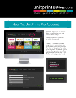 How To: UnitPrints Pro Account.