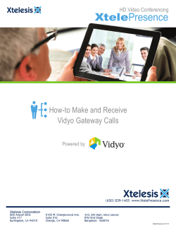 Xtele How-to Make and Receive Vidyo Gateway Calls HD Video Conferencing