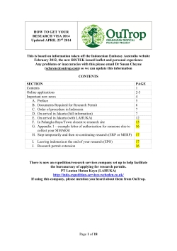 HOW TO GET YOUR RESEARCH VISA 2014 Updated APRIL 23