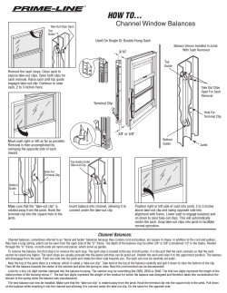 HOW TO... Channel Window Balances Used On Single Or Double Hung Sash 9/16&#34;