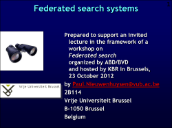 Federated search systems
